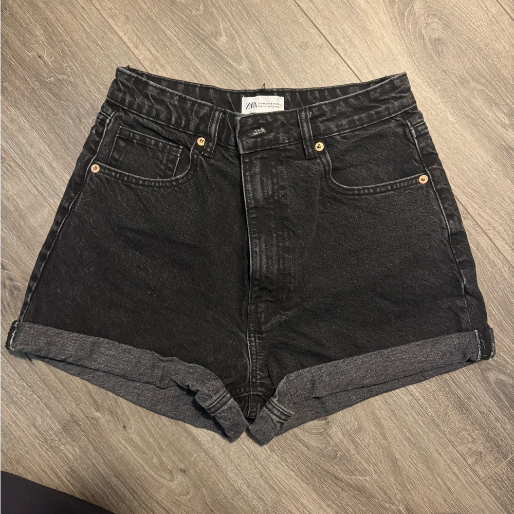 Zara Black Jean Shorts for Women